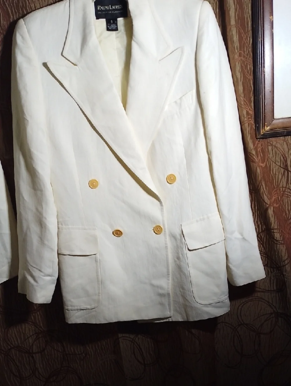 Ralph Lauren Off-White Double-Breasted Blazer - Picture 13 of 14